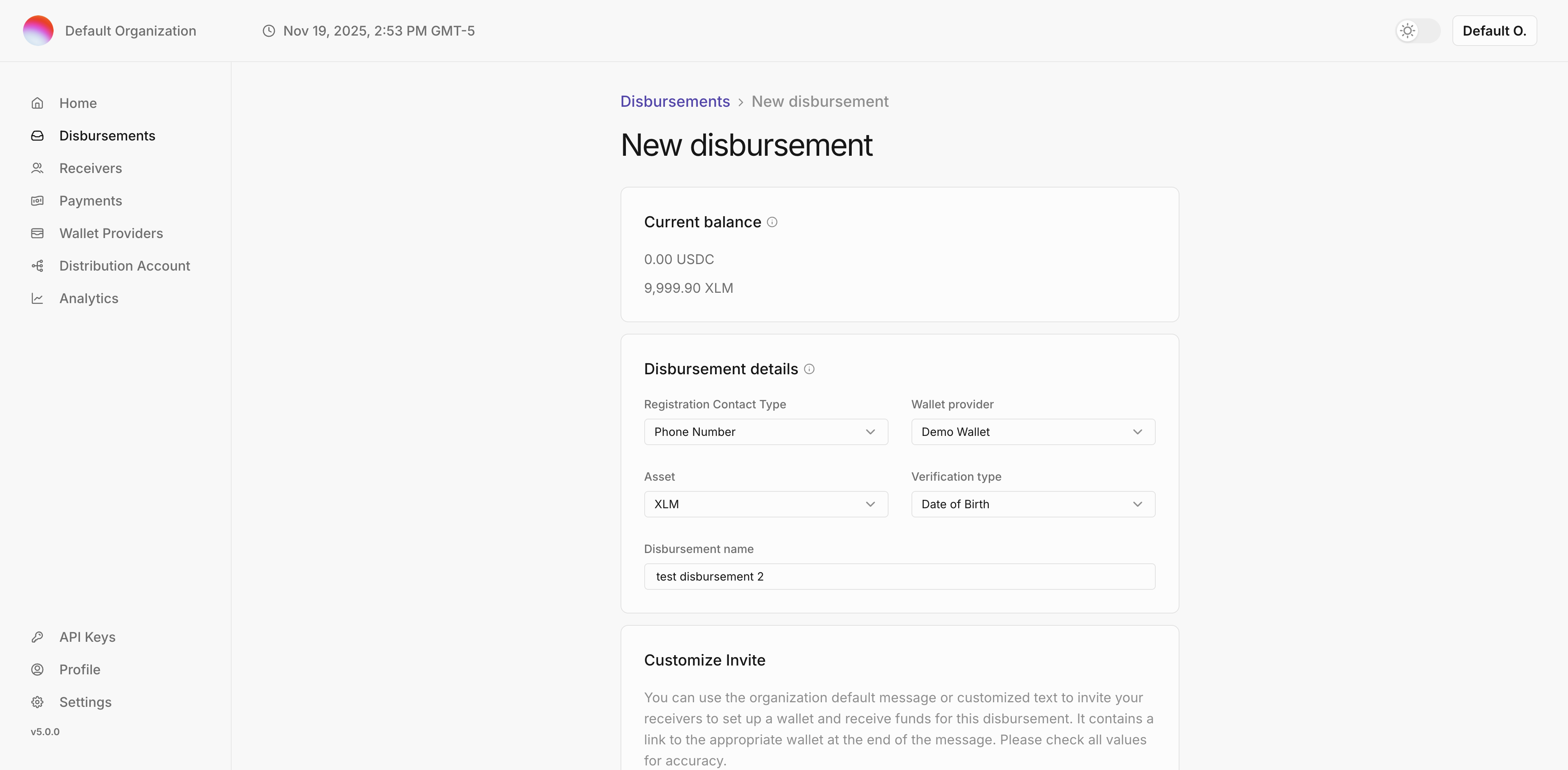 Disbursement Details
